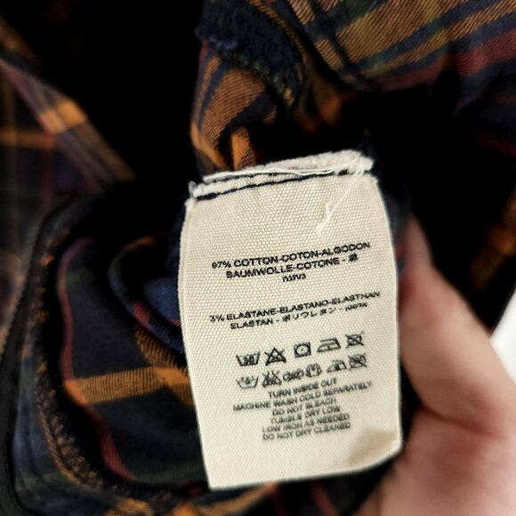 Free People Pants Fall Plaid Size 26 High Rise Soft Trousers Tapared Leg - Picture 8 of 13